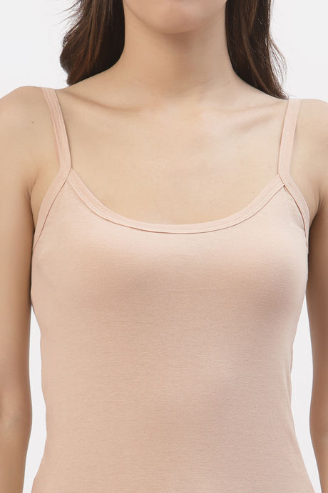 Floret Cotton Camisole (Pack of 2) - Skin Black — image 9